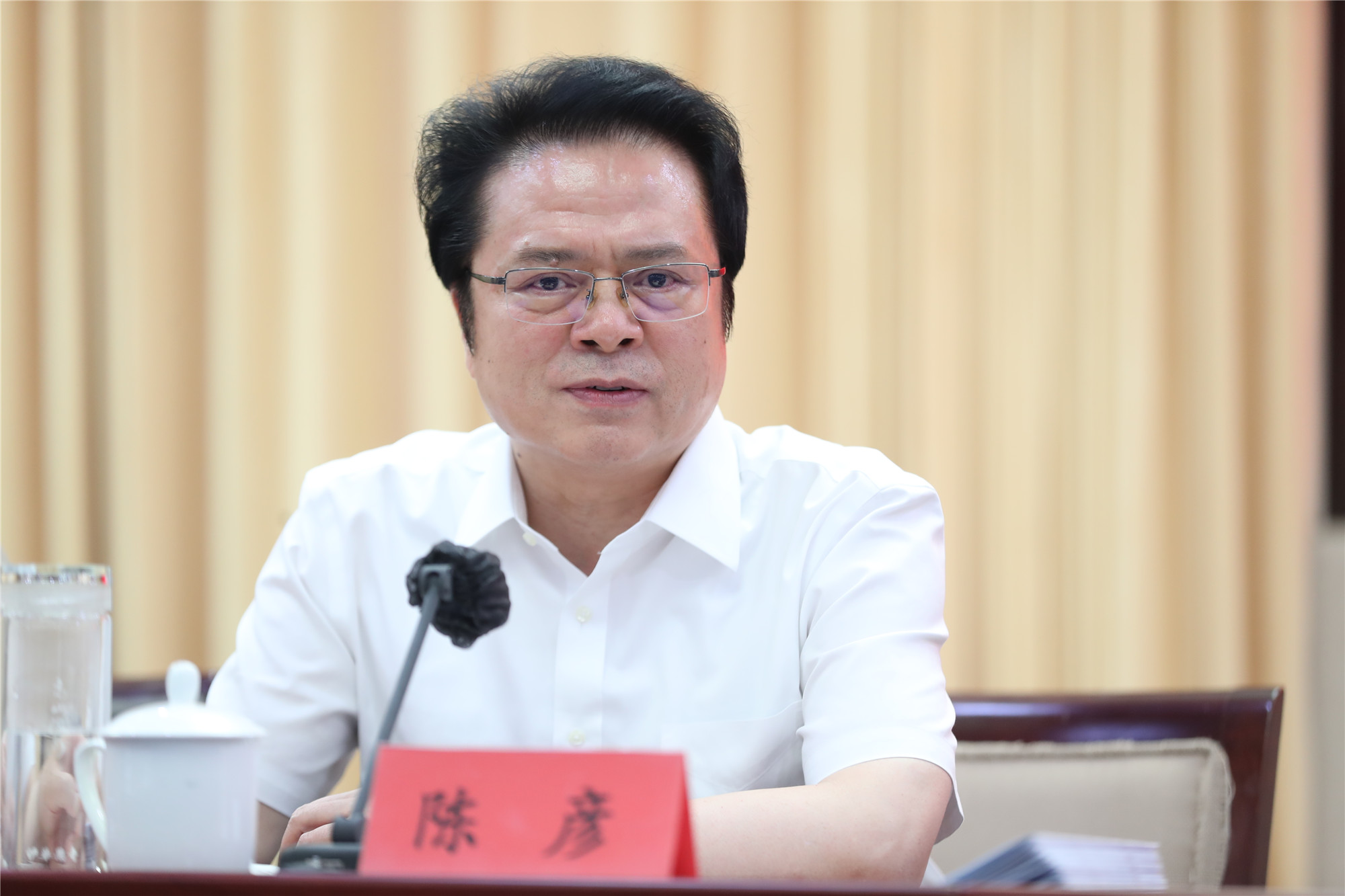 中國作協(xié)黨組成員、副主席陳彥主持會(huì)議