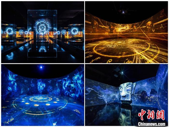 《你好！三星堆》光影展廳現(xiàn)場。 展覽組委會供圖