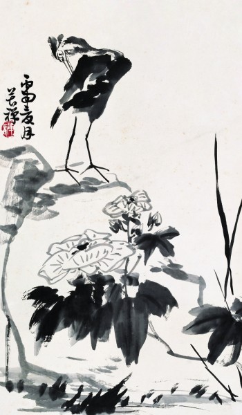 墨筆花鳥（中國(guó)畫） 李苦禪