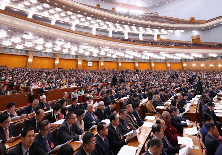 3月7日，全國政協(xié)十四屆二次會議在北京人民大會堂舉行第二次全體會議。?新華社記者 金立旺 攝